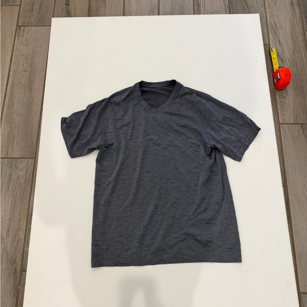 Lululemon Metal Vent V-Neck Shirt - Charcoal Gray